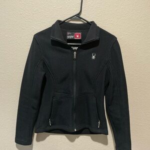 Spyder Black Full-Zip Utility Fleece Jacket